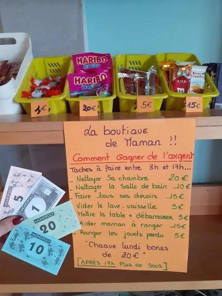 Une maman française reprend l'idée des tâches gratifiantes : photo 1