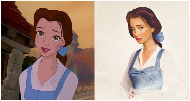 Les princes et princesses Disney dans la vraie vie par Jirka Vinse Jonatan Väätäinen : la belle, Belle, dans La belle et la bête