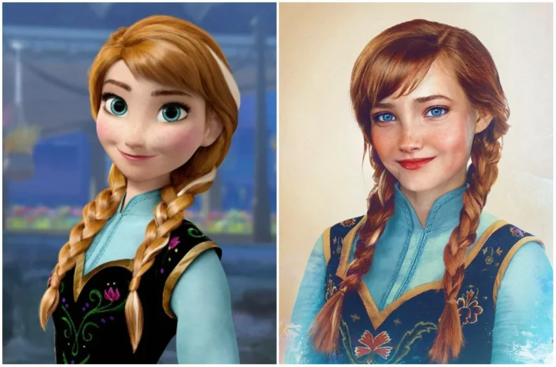 Les princes et princesses Disney dans la vraie vie par Jirka Vinse Jonatan Väätäinen : Anna dans la Reine des neiges