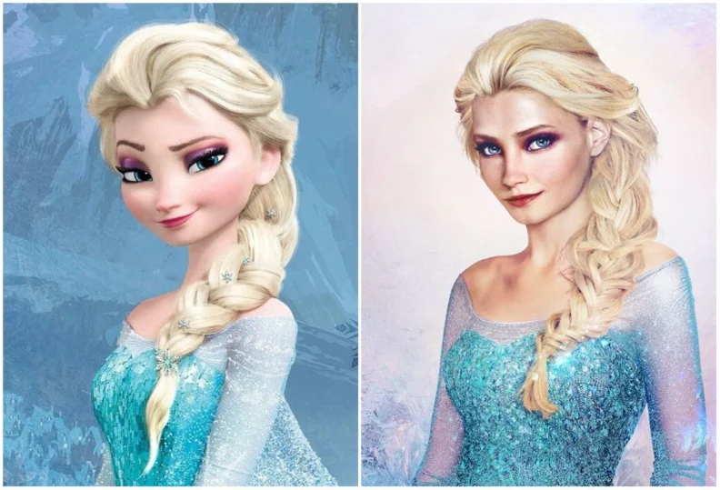 Les princes et princesses Disney dans la vraie vie par Jirka Vinse Jonatan Väätäinen : Elsa dans la Reine des neiges