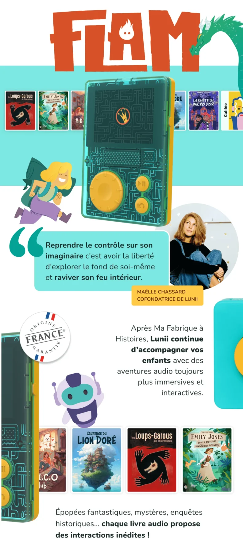 Flam, le baladeur interactif de Lunii : le concept innovant