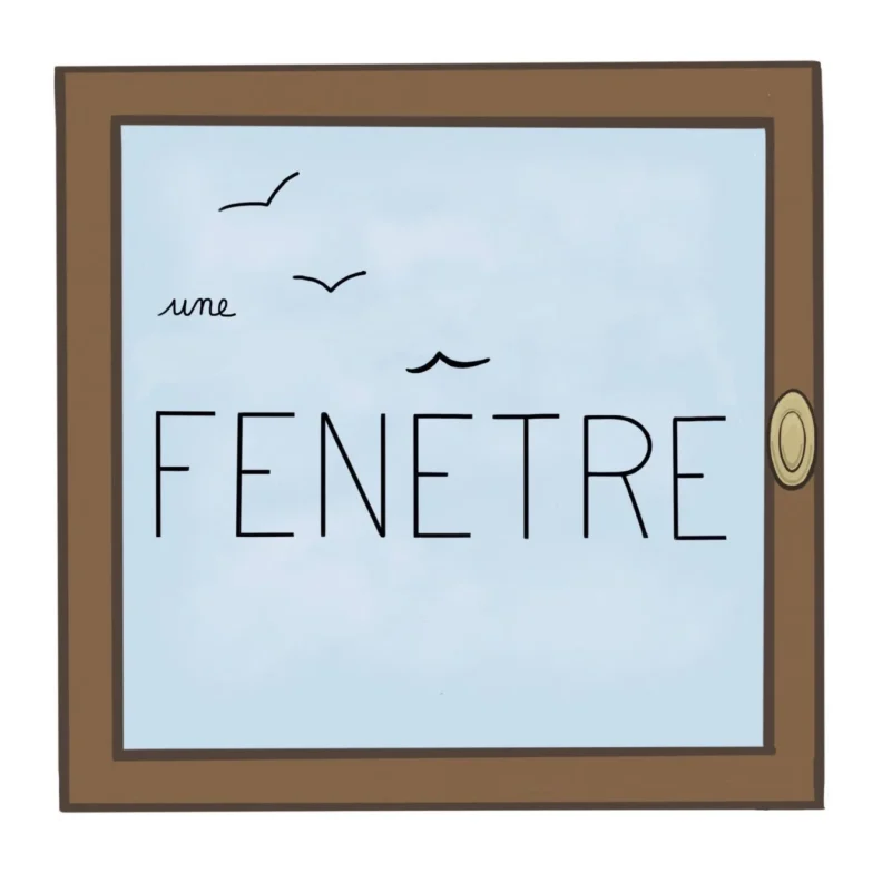 Un petit dessin vaut mieux qu'une grande leçon de Sandrine Campese : le "Ê" du mot fenêtre