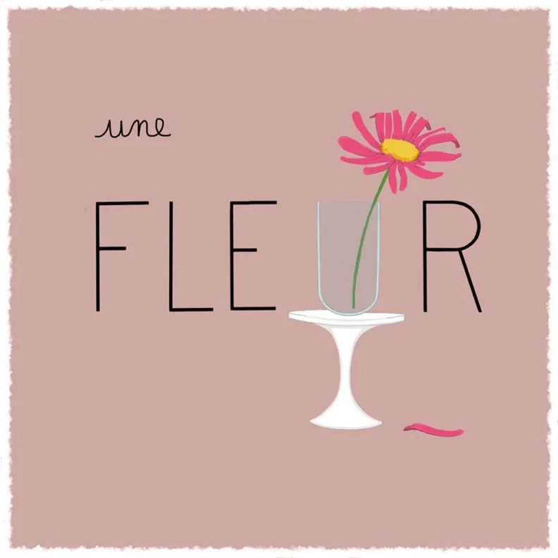 Un petit dessin vaut mieux qu'une grande leçon de Sandrine Campese : le "U" du mot fleur