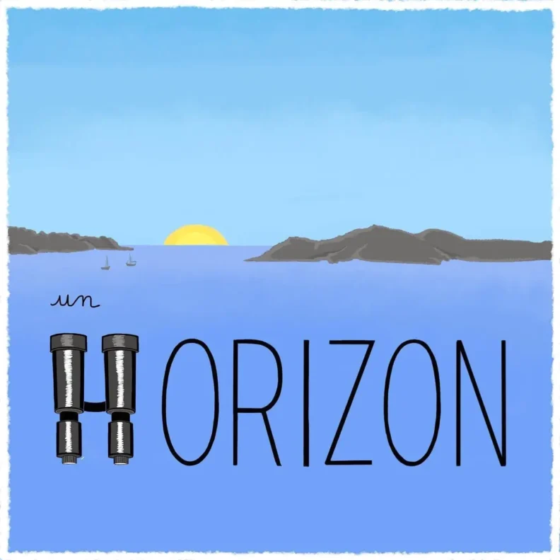 Un petit dessin vaut mieux qu'une grande leçon de Sandrine Campese : le "H" du mot horizon