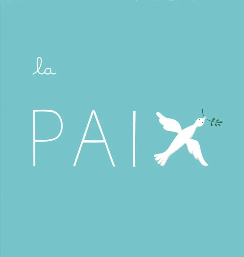 Un petit dessin vaut mieux qu'une grande leçon de Sandrine Campese : le "X" du mot paix