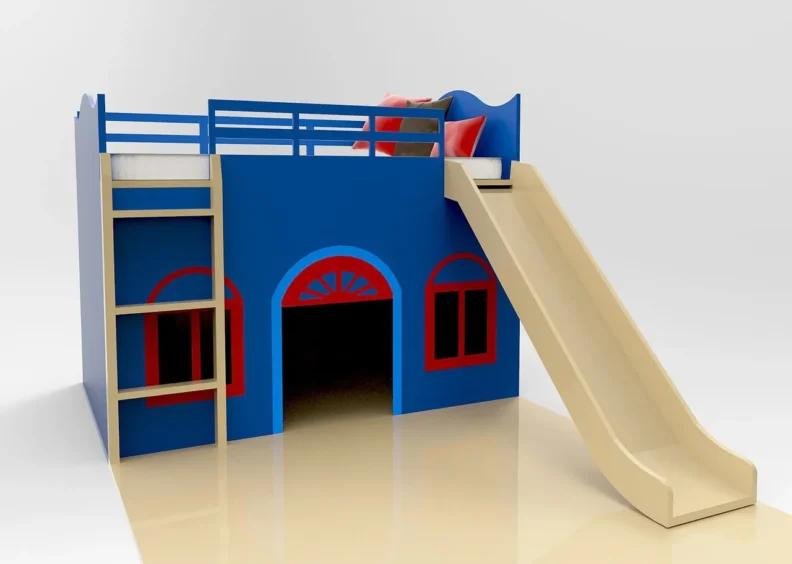 Chambre bébé évolutive : le lit toboggan et cabane à la fois